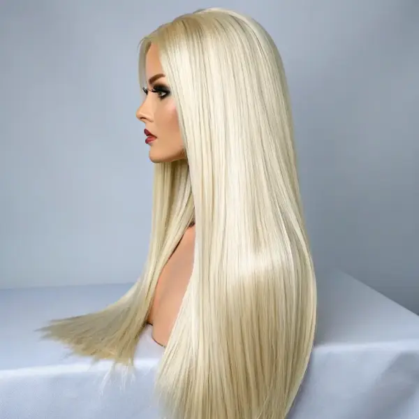 Long Straight Wig - Blonde Highlight